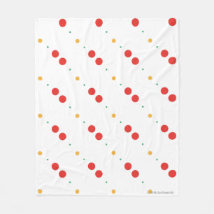 Modern Retro Polka Dot Pattern Fleece Blanket