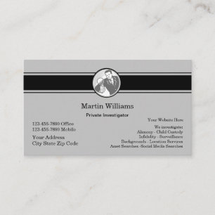 Modern Retro Private Investigator Business Card