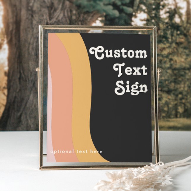 Modern Retro Rainbow Dark Cards and Gifts Custom Poster (Creator Uploaded)