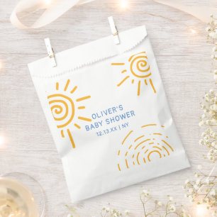 Modern Retro Ray Of Sunshine Baby Shower Favour Bag