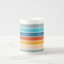 Modern Retro Sunset Stripes Personalised 