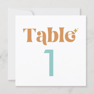 Modern Retro Table Numbers