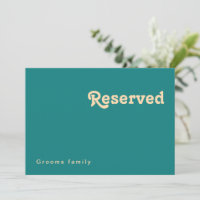 Modern Retro | Teal Reserved Sign