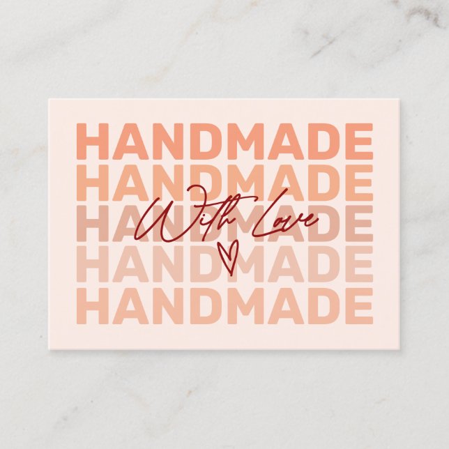 Modern retro Thank You Small Business card (Front)