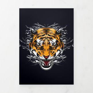 Modern Retro Wolf Artwork | For Mum Dad Tri-Fold Announcement