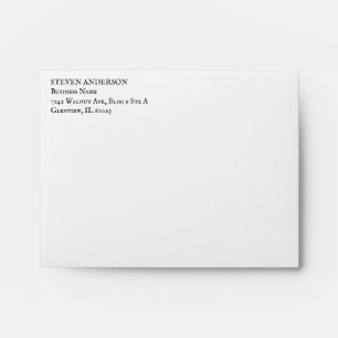 Modern Return Address Business Envelope