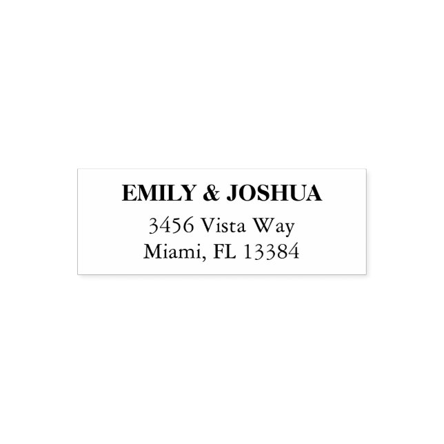 Modern Return Address Custom Template Wedding Self-inking Stamp (Design)