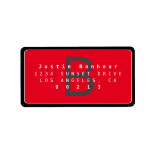 Modern Return Address Label