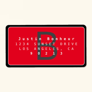 Modern Return Address Label