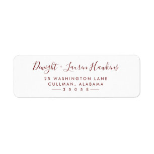 Modern Return Address Label