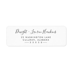 Modern Return Address Label