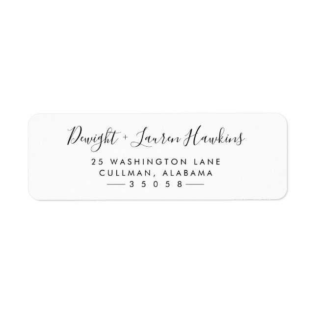 Modern Return Address Label (Front)