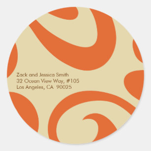 Modern Return Address Label - Orange