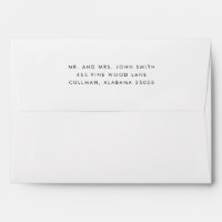 Modern Return Address on Back Flap Envelope