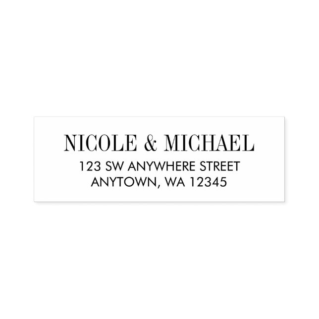 Modern Return Address Self-inking Stamp (Design)