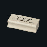 Modern Return Address Wood Rubber Stamp<br><div class="desc">Modern wood return address stamp. Easily stamp the front left or back flap of envelopes,  luggage tags,  do-it-yourself stationery and more. Perfect for life events and everyday mail.</div>