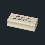 Modern Return Address Wood Rubber Stamp<br><div class="desc">Modern wood return address stamp. Easily stamp the front left or back flap of envelopes,  luggage tags,  do-it-yourself stationery and more. Perfect for life events and everyday mail.</div>
