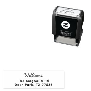 Modern return Housewarming Gift Save the date Self-inking Stamp