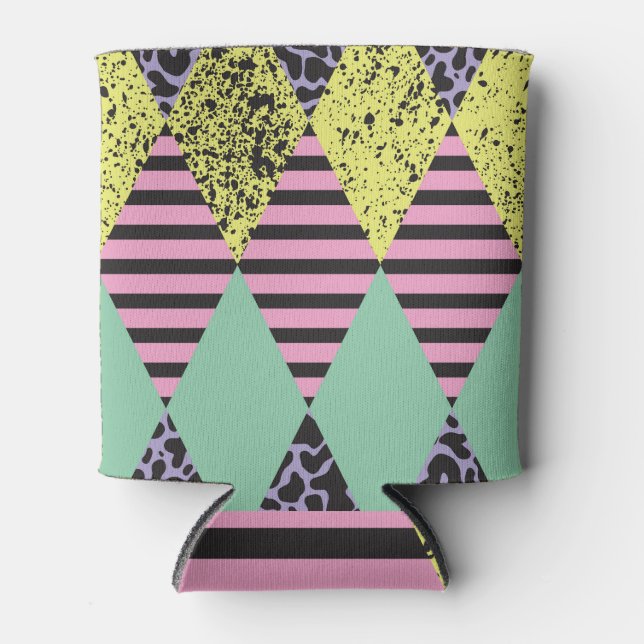 Modern Rhombus: Abstract Seamless Style. Can Cooler (Front)
