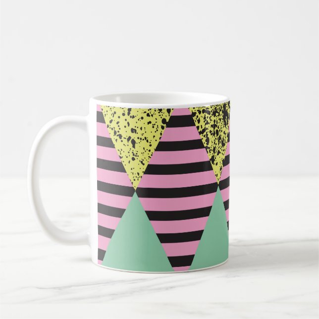 Modern Rhombus: Abstract Seamless Style. Coffee Mug (Left)