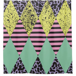 Modern Rhombus: Abstract Seamless Style. Shower Curtain