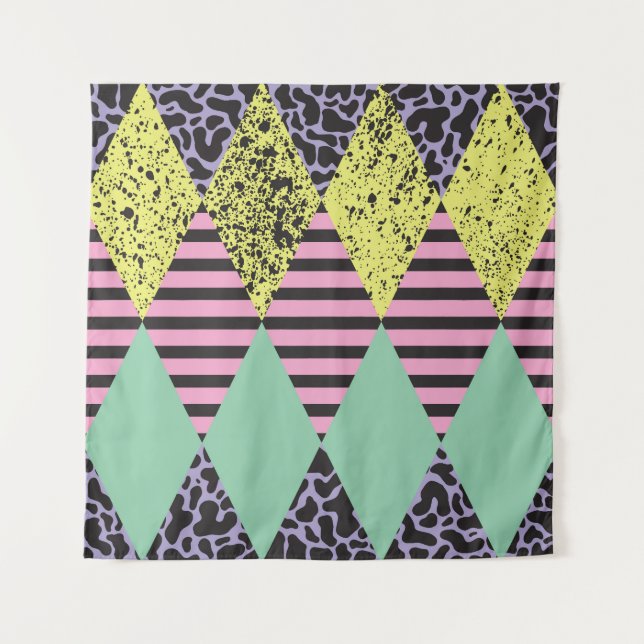 Modern Rhombus: Abstract Seamless Style. Tapestry (Front)