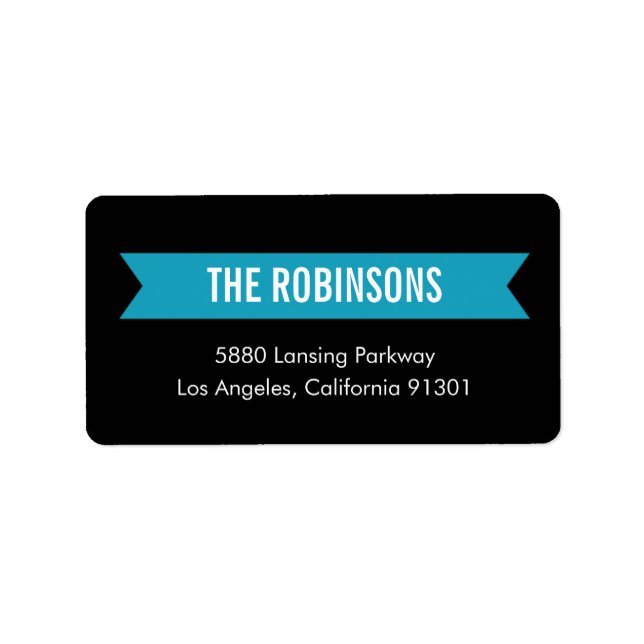 Modern Ribbon Address Label (Front)