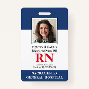Modern RN Nurse ID Badge