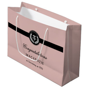 Modern RN Nursing School Graduation Custom Large Gift Bag