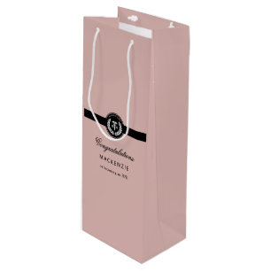 Modern RN Nursing School Graduation Custom Wine Gift Bag