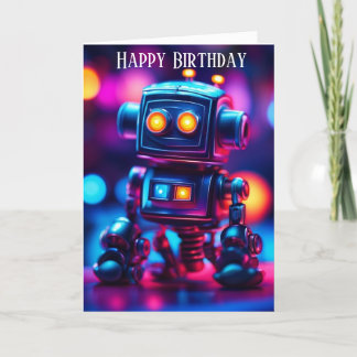 Modern Robot Folded Greeting Card