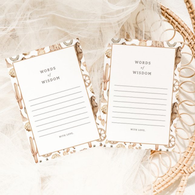 Modern Rodeo Words of Wisdom Baby Advice Card (Creator Uploaded)