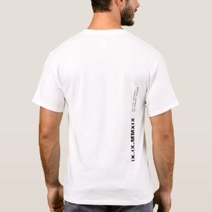 Modern Roman Numerals Anniversary Special Date T-Shirt