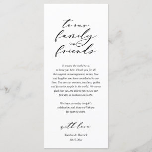 Modern Romance Dinner Place Setting Thank You Card