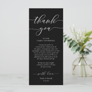Modern Romance Dinner Place Setting Thank You Card