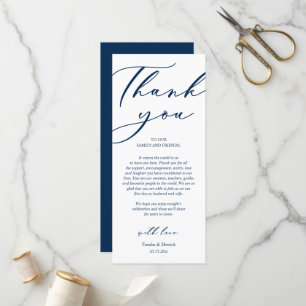 Modern Romance Dinner Place Setting Thank You Card