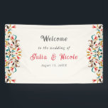 Modern Romantic Elegant Floral Wreath Wedding Banner<br><div class="desc">Beautiful Invitation to celebrate Special occasions and festivals comes with digital and E-invitation as per your request. We would love to replicate our designs to make multiple products like rsvp cards, labels envelopes, and more. Customisation is available for ready to print on request at info@shamaurcreatif@gmail.com. Look Forward to hearing from...</div>