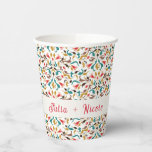 Modern Romantic Elegant Floral Wreath Wedding Paper Cups<br><div class="desc">Beautiful Invitation to celebrate Special occasions and festivals comes with digital and E-invitation as per your request. We would love to replicate our designs to make multiple products like rsvp cards, labels envelopes, and more. Customisation is available for ready to print on request at info@shamaurcreatif@gmail.com. Look Forward to hearing from...</div>