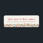 Modern Romantic Elegant Floral Wreath Wedding Return Address Label<br><div class="desc">Beautiful Invitation to celebrate Special occasions and festivals comes with digital and E-invitation as per your request. We would love to replicate our designs to make multiple products like rsvp cards, labels envelopes, and more. Customisation is available for ready to print on request at info@shamaurcreatif@gmail.com. Look Forward to hearing from...</div>