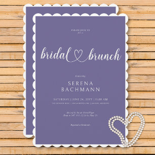 Modern Romantic Minimal Lavender Bridal Brunch Invitation