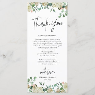 Modern romantic Place Setting Thank You Card