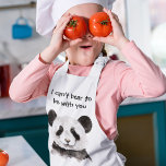 Modern Romantic Quote With Black And White Panda Kids Apron<br><div class="desc">Looking for a special gift that speaks volumes without saying a word? Our collection offers a range of products, from charming home decor to stylish accessories, perfect for surprising your loved ones or treating yourself. These items not only add a touch of romance to your surroundings but also serve as...</div>