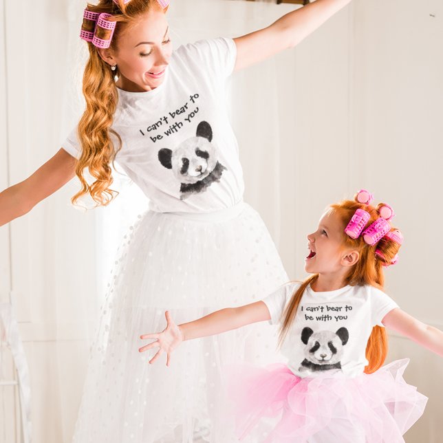 Modern Romantic Quote With Black And White Panda T-Shirt (Creator Uploaded)