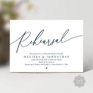 Modern Romantic Rehearsal Wedding Dinner Dancing Invitation