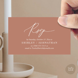 Modern Romantic RSVP Wedding Dinner Invitation