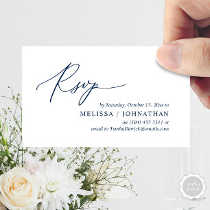 Modern Romantic RSVP Wedding Dinner Invitation