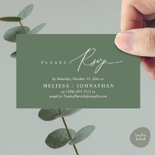 Modern Romantic RSVP Wedding Dinner Invitation