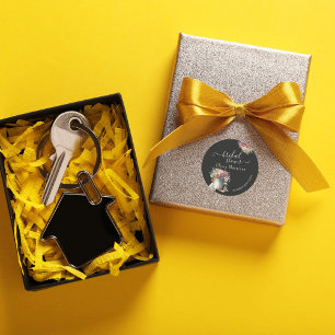 Modern Romantic Spring Flowers Vase Bridal Shower Classic Round Sticker