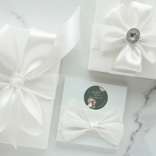 Modern Romantic Spring Flowers Vase Bridal Shower Classic Round Sticker