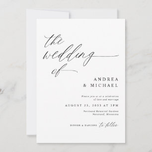 Modern Romantic Wedding All in One Invitation